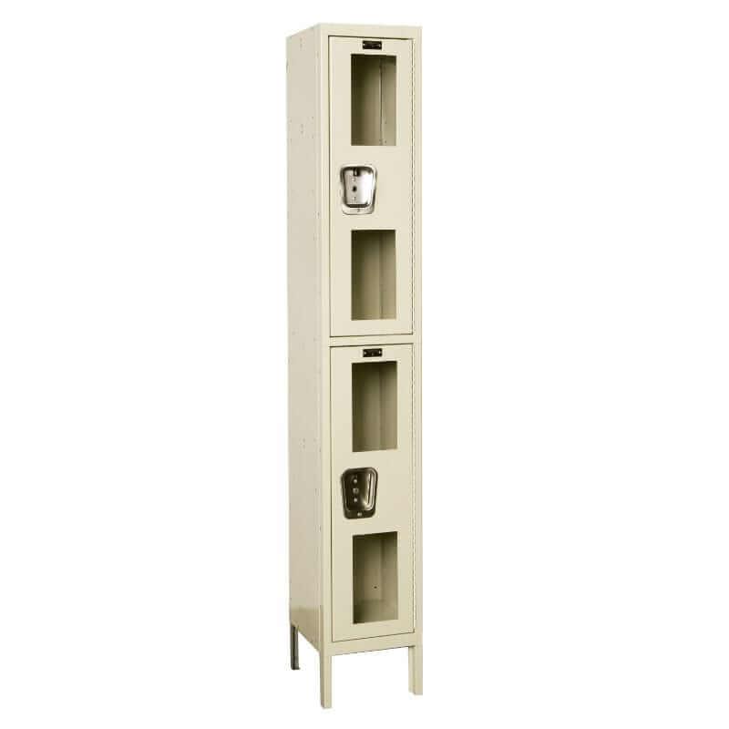 Hallowell Safety-View Steel Locker — 2 Tier, 1 Wide USV1228-2 YourLockerStore